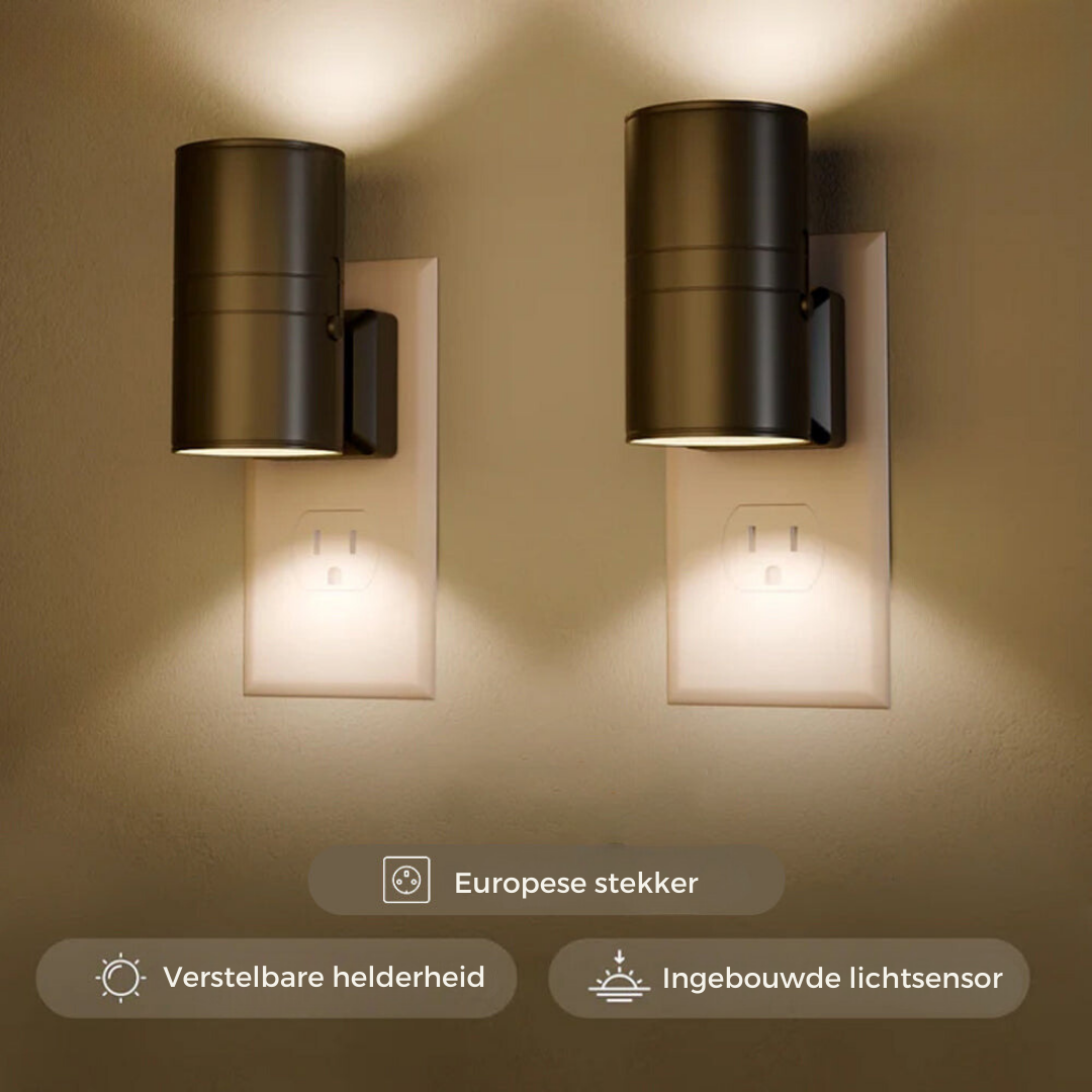 NightLume | Dimbaar LED Nachtlampje | Plug-in Wandlamp | Instelbare Helderheid | Compact Design