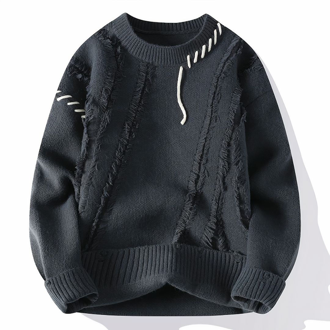 Monti | Patchwork Heren Sweater | Stijlvol & Warm | Perfecte Trui voor Herfst & Winter