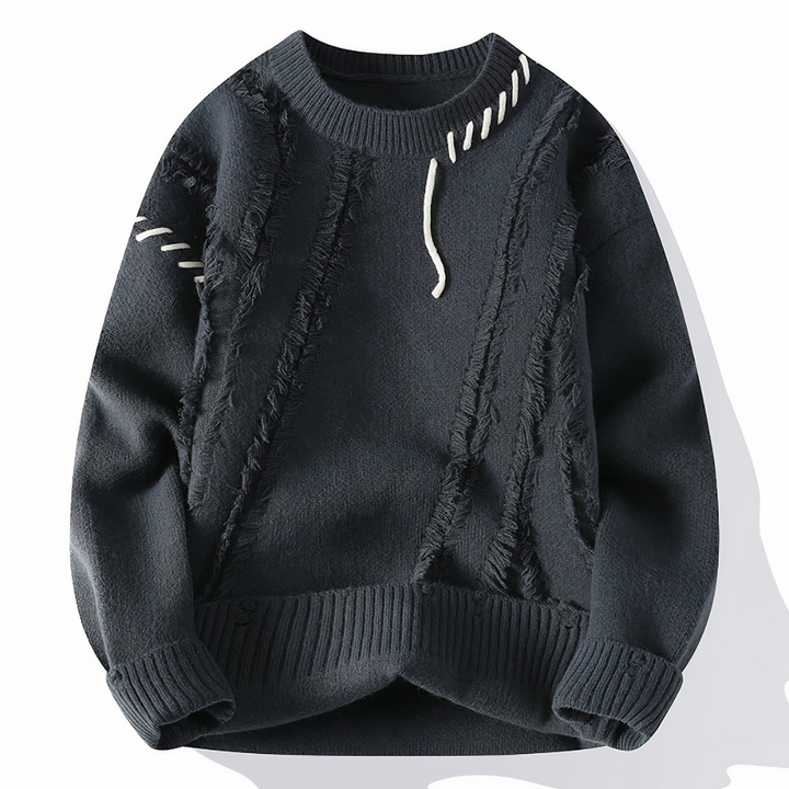 Monti | Patchwork Heren Sweater | Stijlvol & Warm | Perfecte Trui voor Herfst & Winter