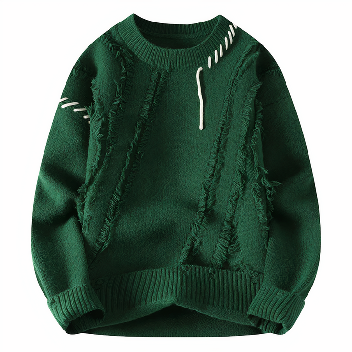 Monti | Patchwork Heren Sweater | Stijlvol & Warm | Perfecte Trui voor Herfst & Winter