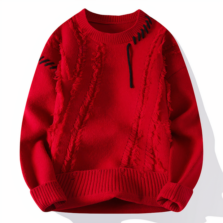 Monti | Patchwork Heren Sweater | Stijlvol & Warm | Perfecte Trui voor Herfst & Winter
