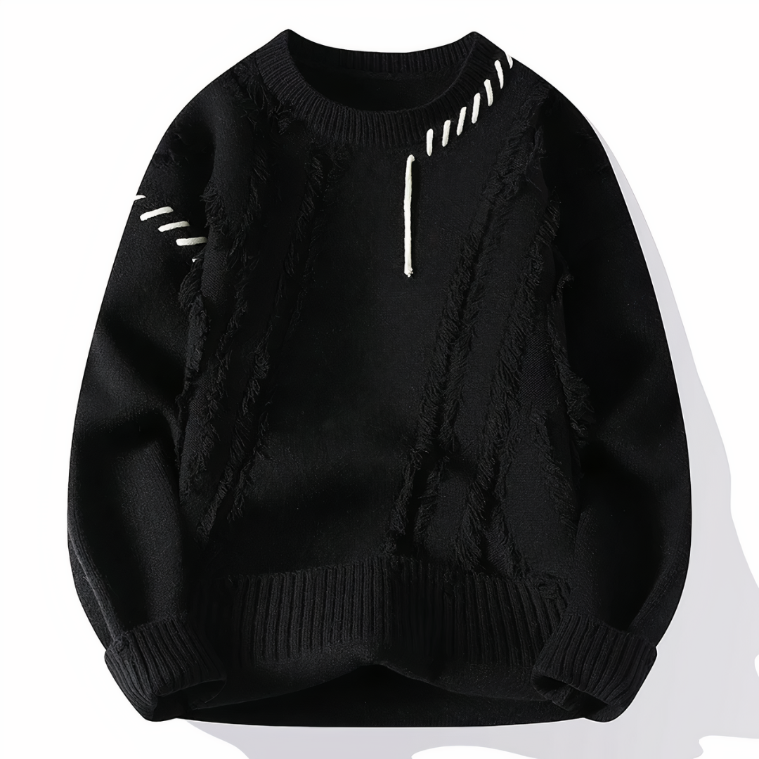 Monti | Patchwork Heren Sweater | Stijlvol & Warm | Perfecte Trui voor Herfst & Winter