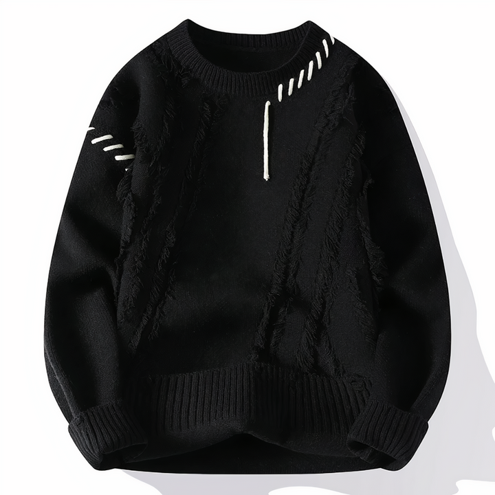 Monti | Patchwork Heren Sweater | Stijlvol & Warm | Perfecte Trui voor Herfst & Winter